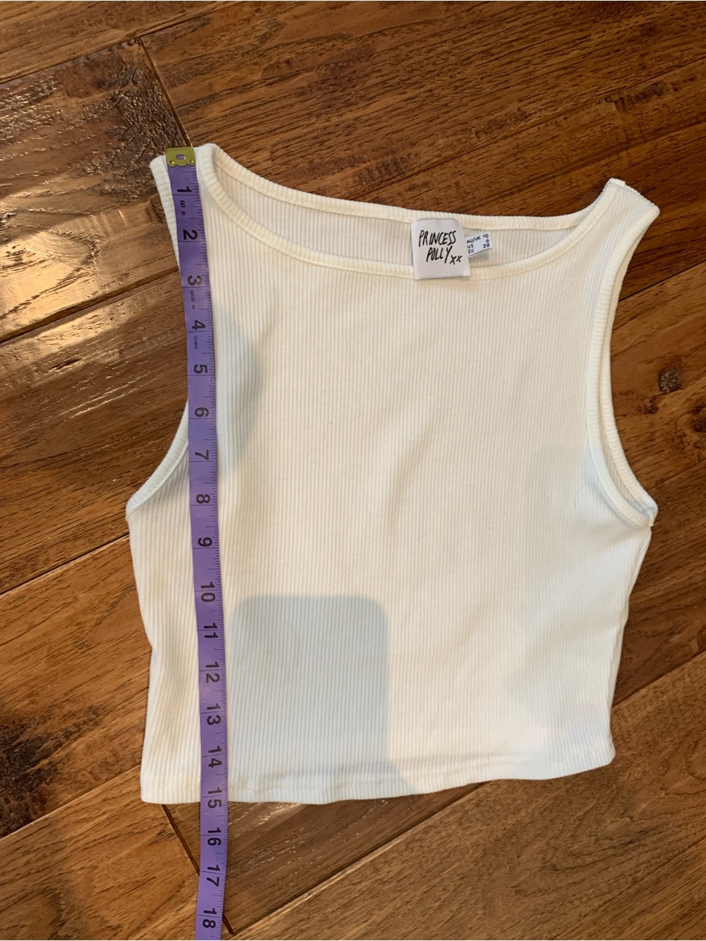 Princess Polly Cream Ribbed Tank Top - Picture 12 of 15